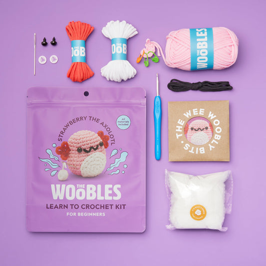 Strawberry the Axolotl Crochet Kit