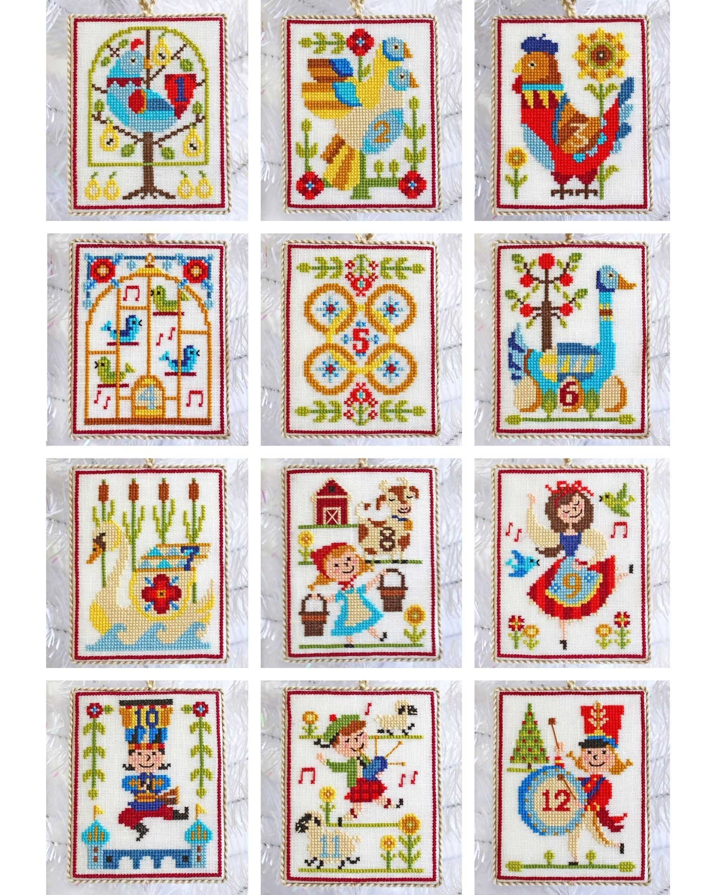 12 Days of Christmas Cross Stitch Pattern - homesewn