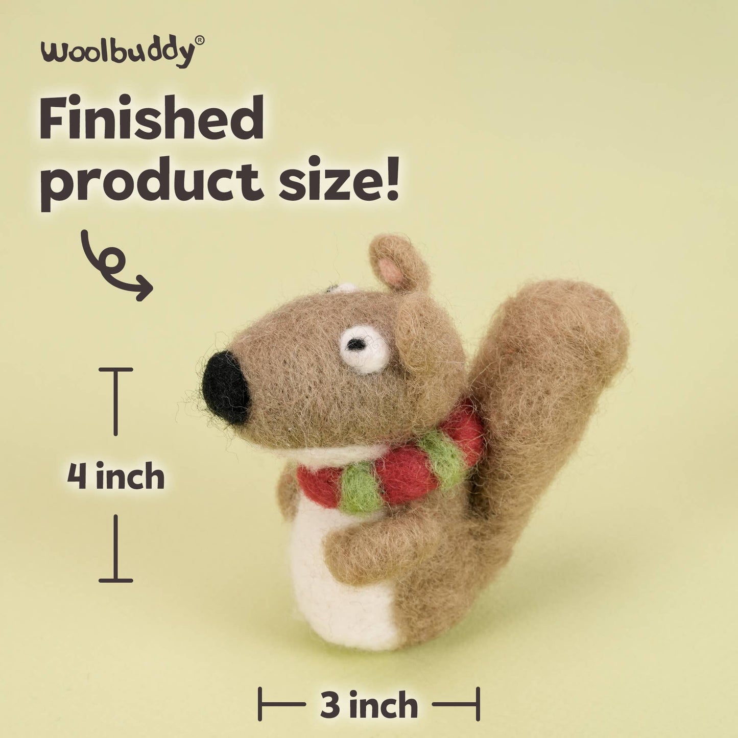 Beginner Squirrel Needle Felting Kit – DIY Craft Gift