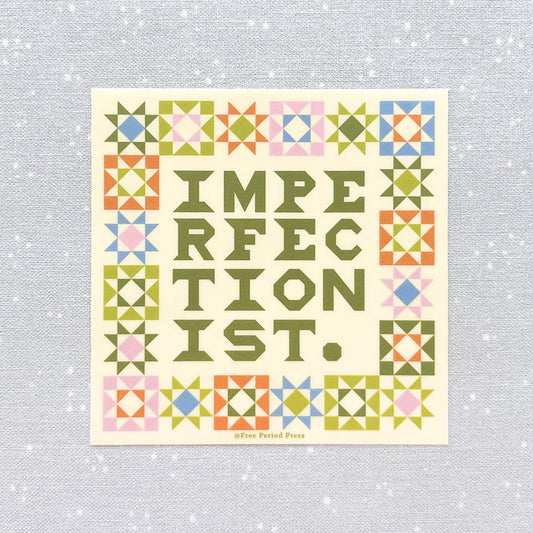 Imperfectionist Quilt Vinyl Decal Sticker