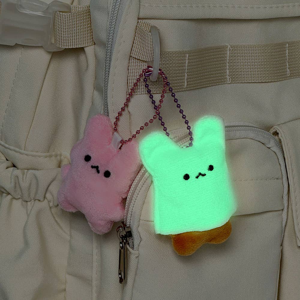 Glow-in-the-Dark Ghost Plush Keychain โ Random Blind Bag