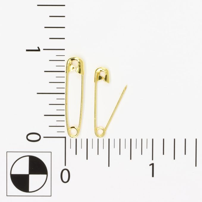 Safety Pins - Gilt Brass Size 00-0 (80 ct)