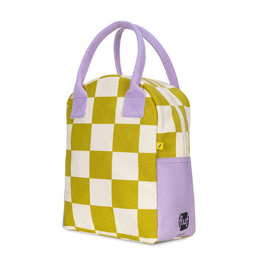 Zipper Project Bag - Checks Pear