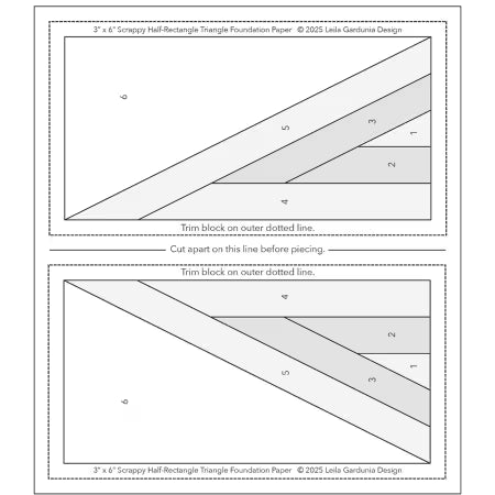 Scrappy Half Rectangle Triangle Foundation Paper