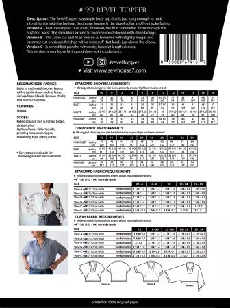 Revel Topper Top Printed Pattern