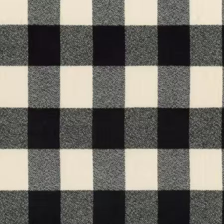 Buffalo Plaid Mammoth FLANNEL - Ivory/Black