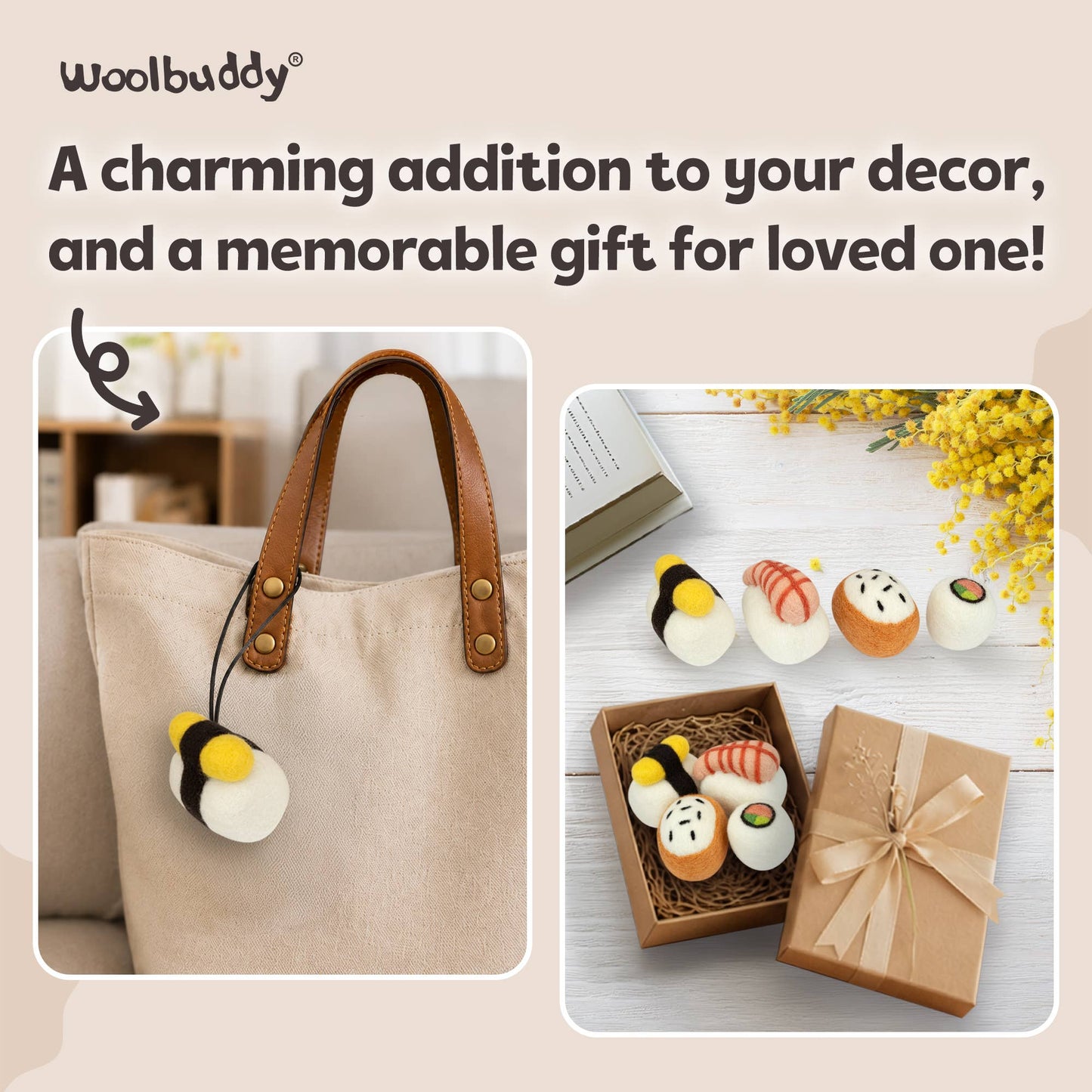 Beginner Sushi Needle Felting Kit – DIY Craft Gift