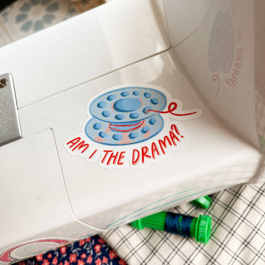 Am I The Drama Vinyl Stickers, Sewing Sticker, Quilt Sticker - homesewn