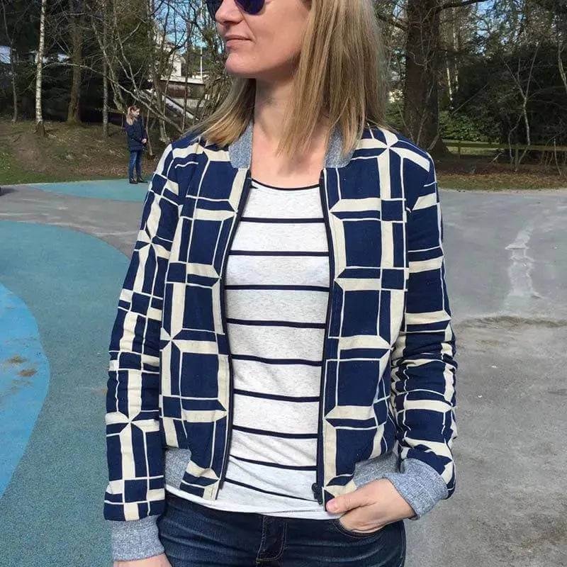 Amelia Bomber Jacket sewing pattern PDF DOWNLOAD - homesewn