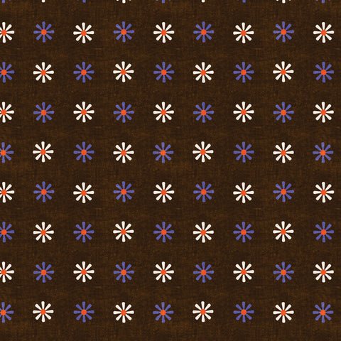 Araminta ORGANIC - Dark Brown - Sleepy Hollows QUILTING COTTON fabric - homesewn