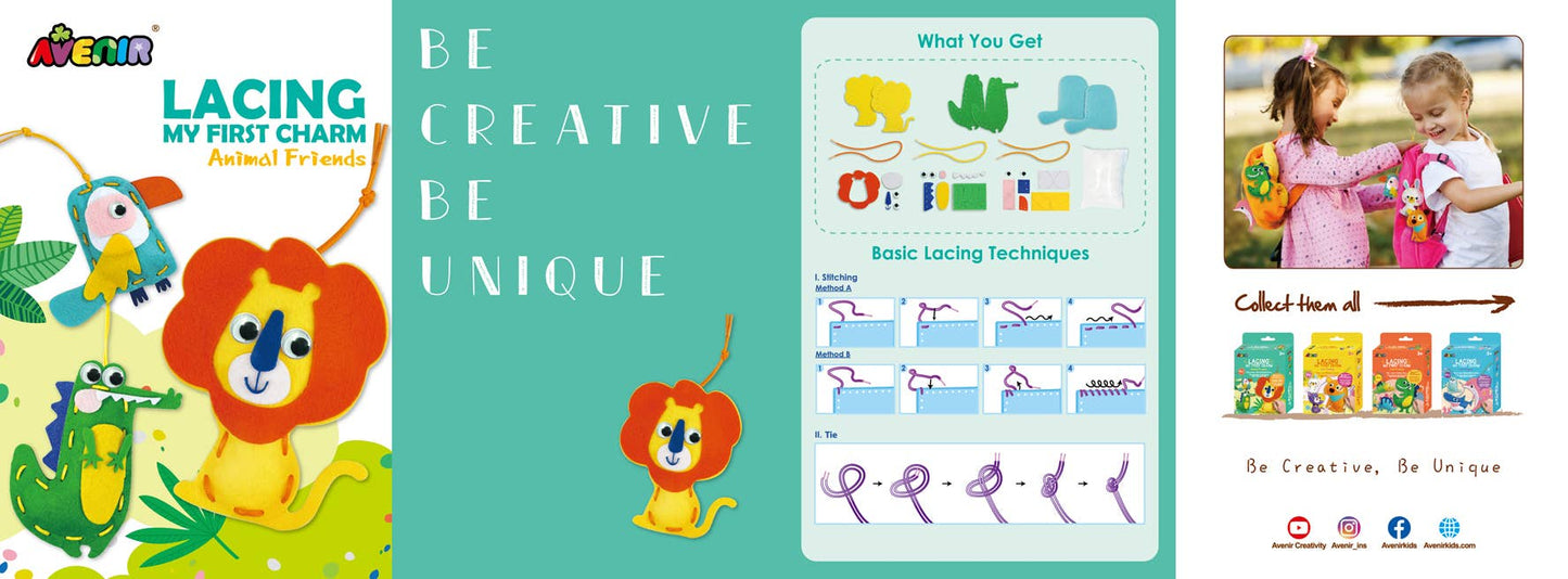 Avenir - My First Lacing Kit ANIMAL FRIENDS - homesewn