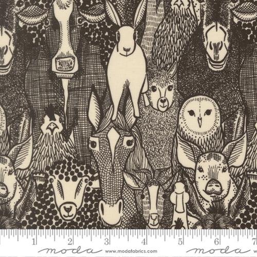 Barnyard Faces - Iron - The Henhouse - QUILTING COTTON fabric - homesewn