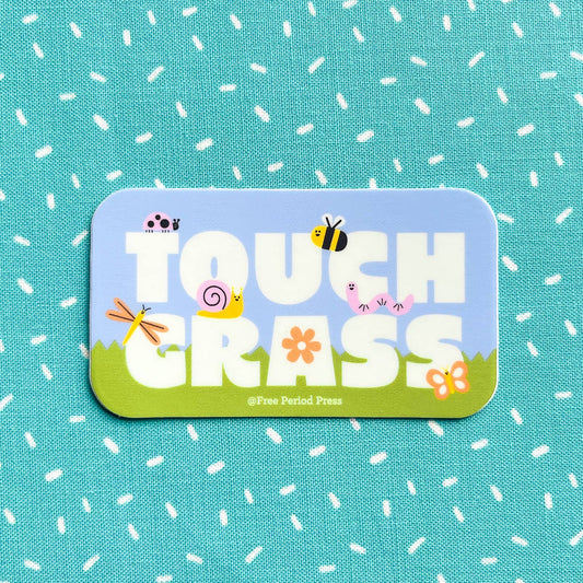 Touch Grass Vinyl Decal Sticker