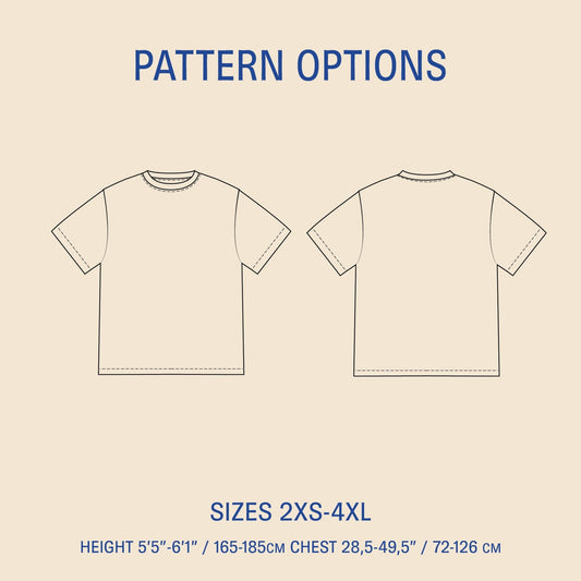 Big T-shirt sewing pattern PDF DOWNLOAD - homesewn