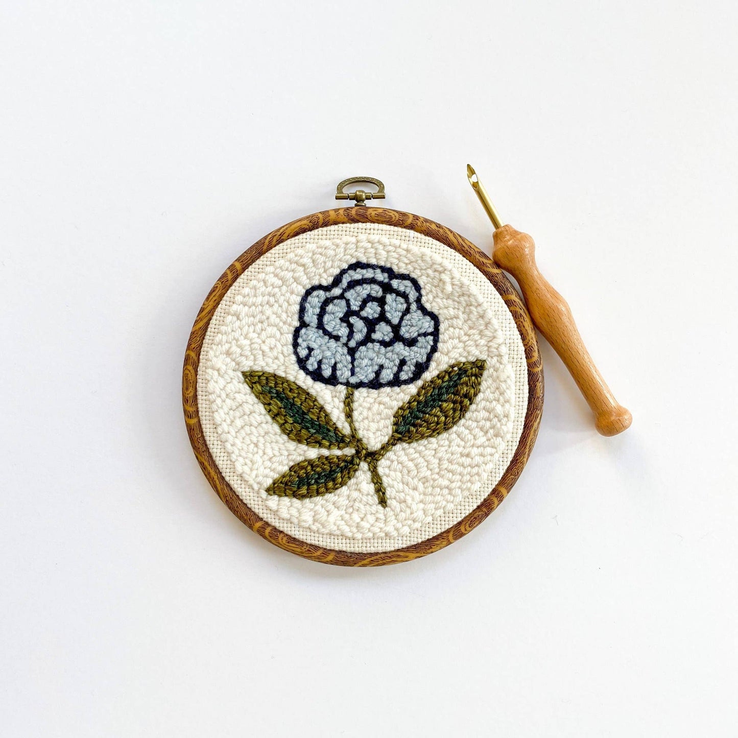 Blue Peony Begin To Punch Needle Kit - homesewn