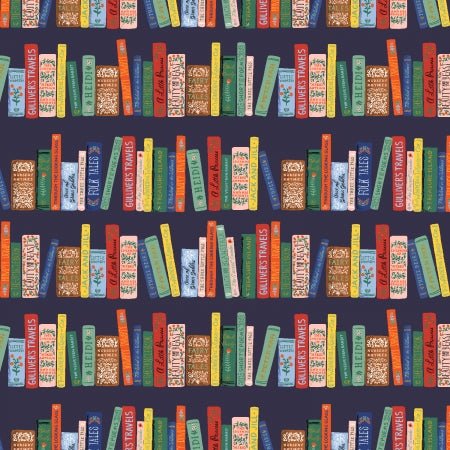 Book Club - Navy Metallic - Curio Rifle Paper Co. - homesewn