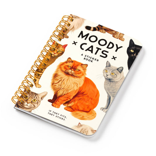 Brass Monkey Moody Cats Sticker Book - homesewn