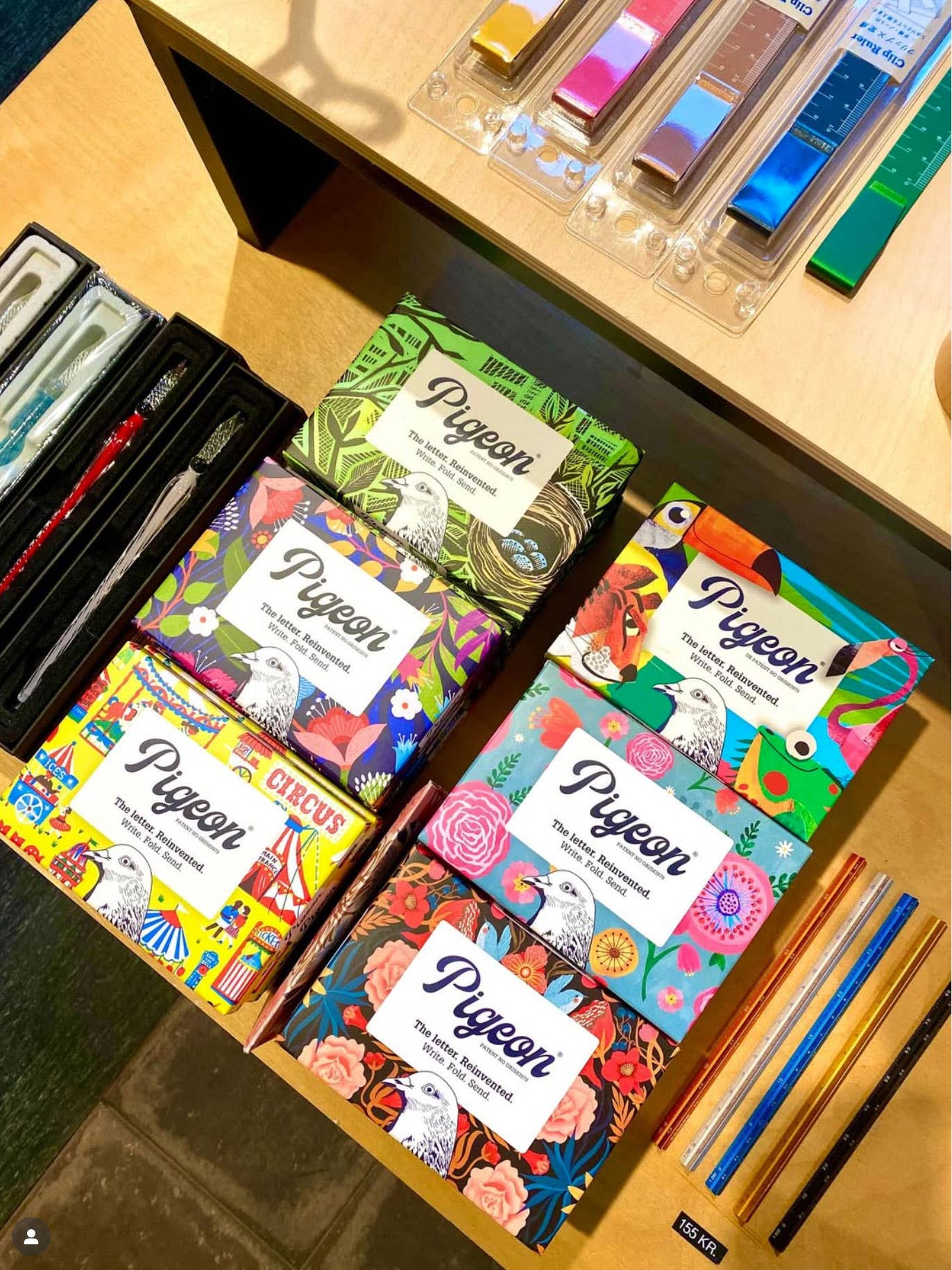 Bright & Beautiful Pigeon, Folding Letters, Pack of 6 - homesewn