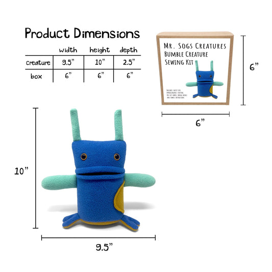 Bumble Creature DIY Plush Sewing Kit - homesewn