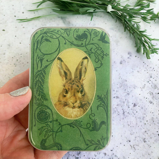 Bunny notions tin, stitch marker tin - homesewn