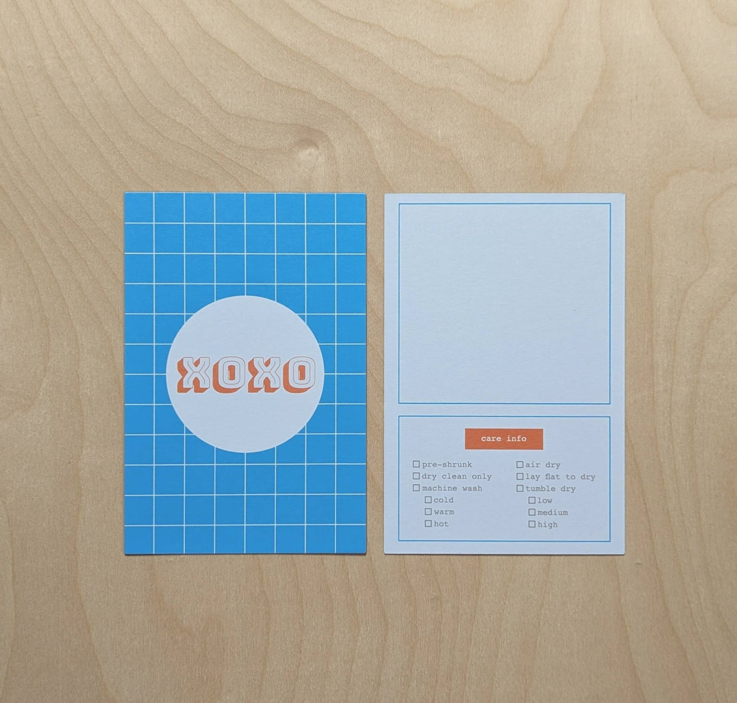 Cards with Care Instructions for Knit & Sewn Gifts - homesewn