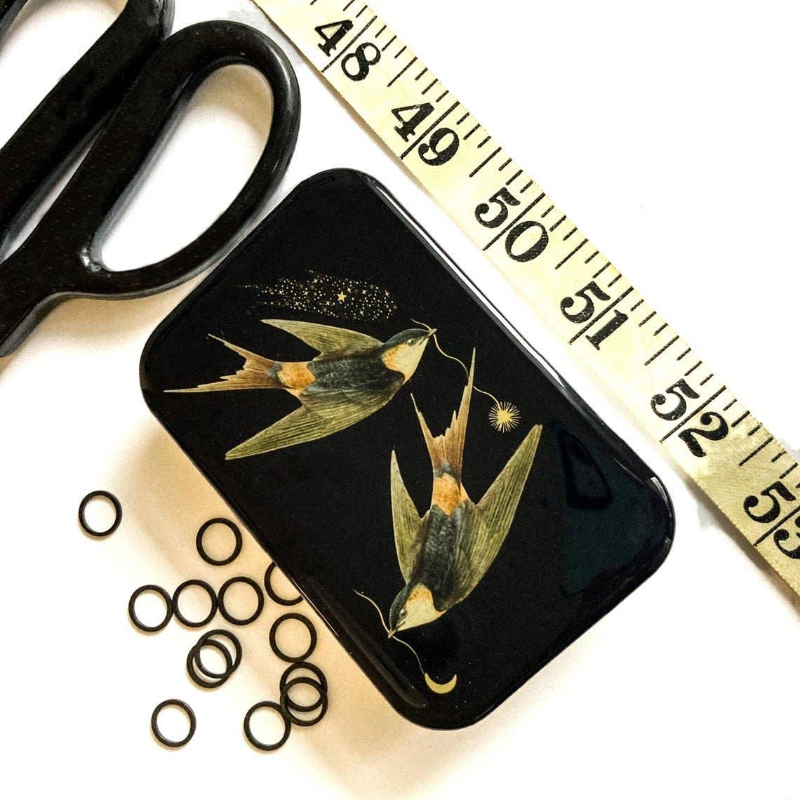 Celestial Swallows Storage Tin - homesewn