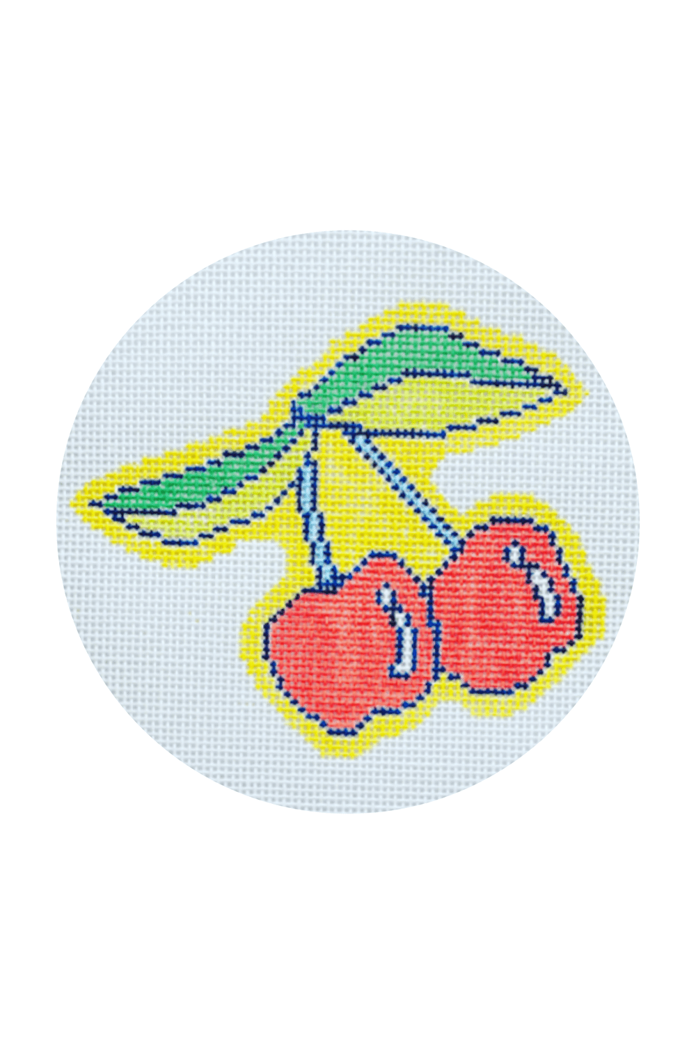 Cherry - 18 mesh - Handpainted Needlepoint Canvas - homesewn