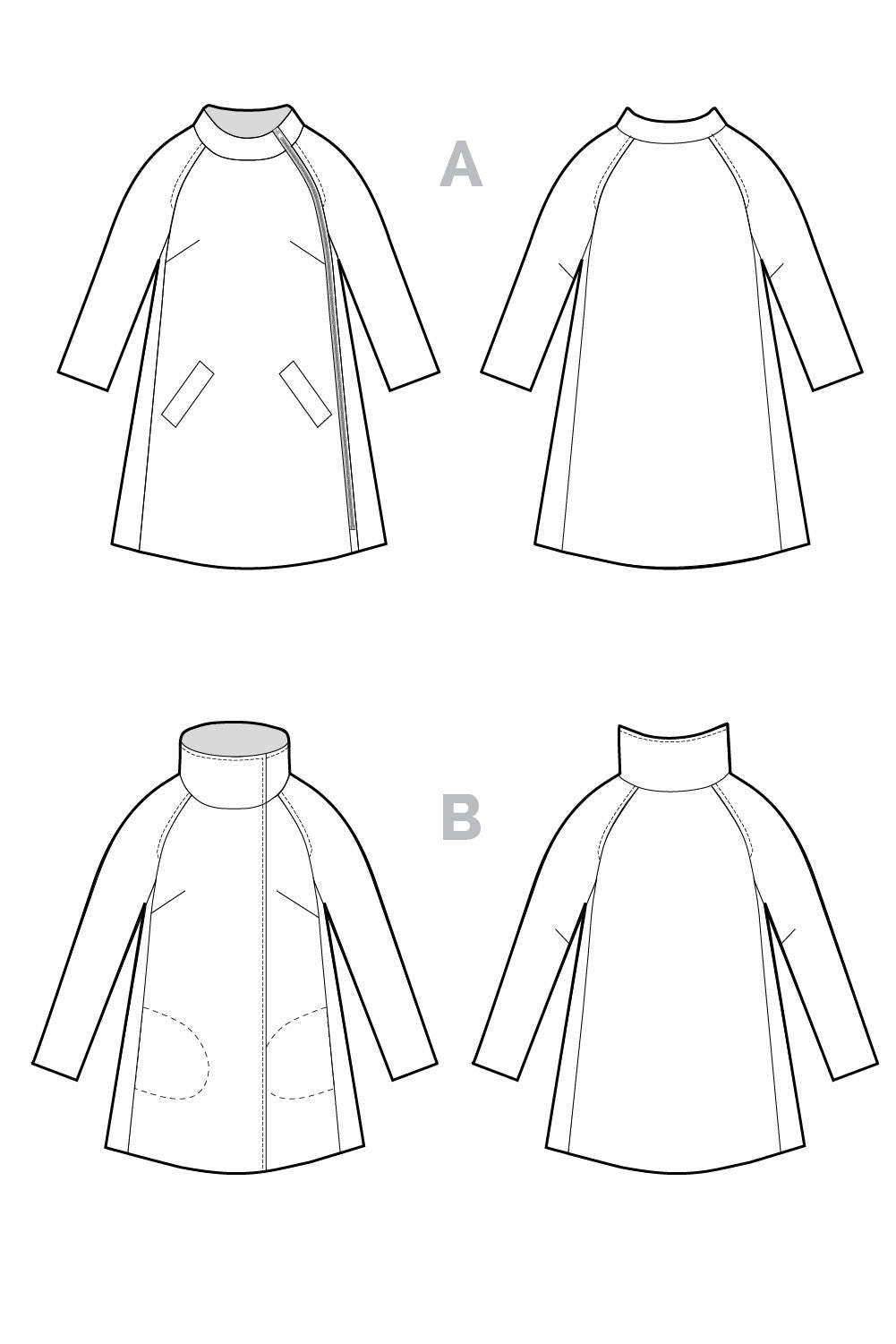 Clare Coat Pattern - PDF PATTERN - homesewn