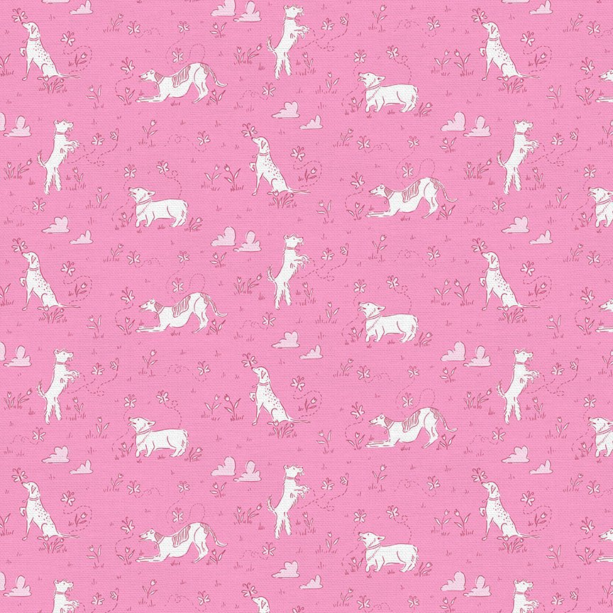 County Club Canines - Doggie Toile - QUILTING COTTON/POPLIN - homesewn