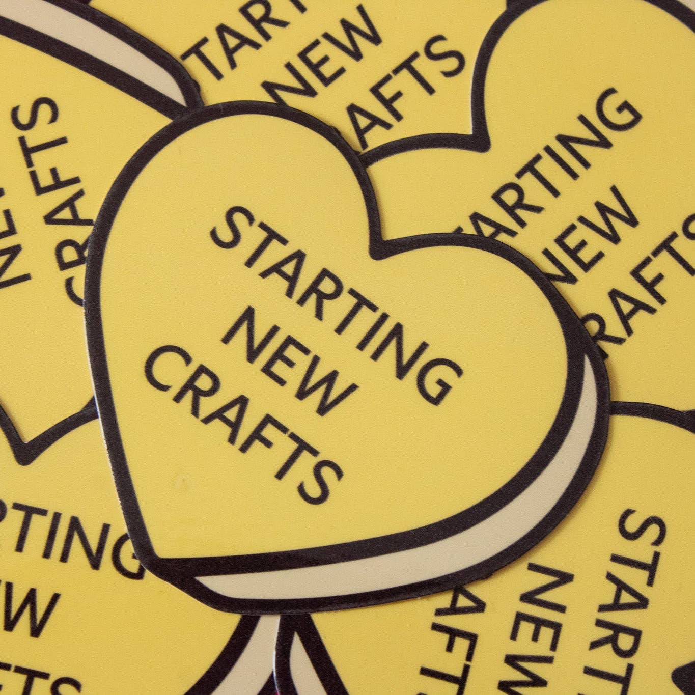 Crafts Conversation Heart Vinyl Sticker - homesewn