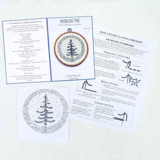 Crafty fox iron - on embroidery pattern - homesewn