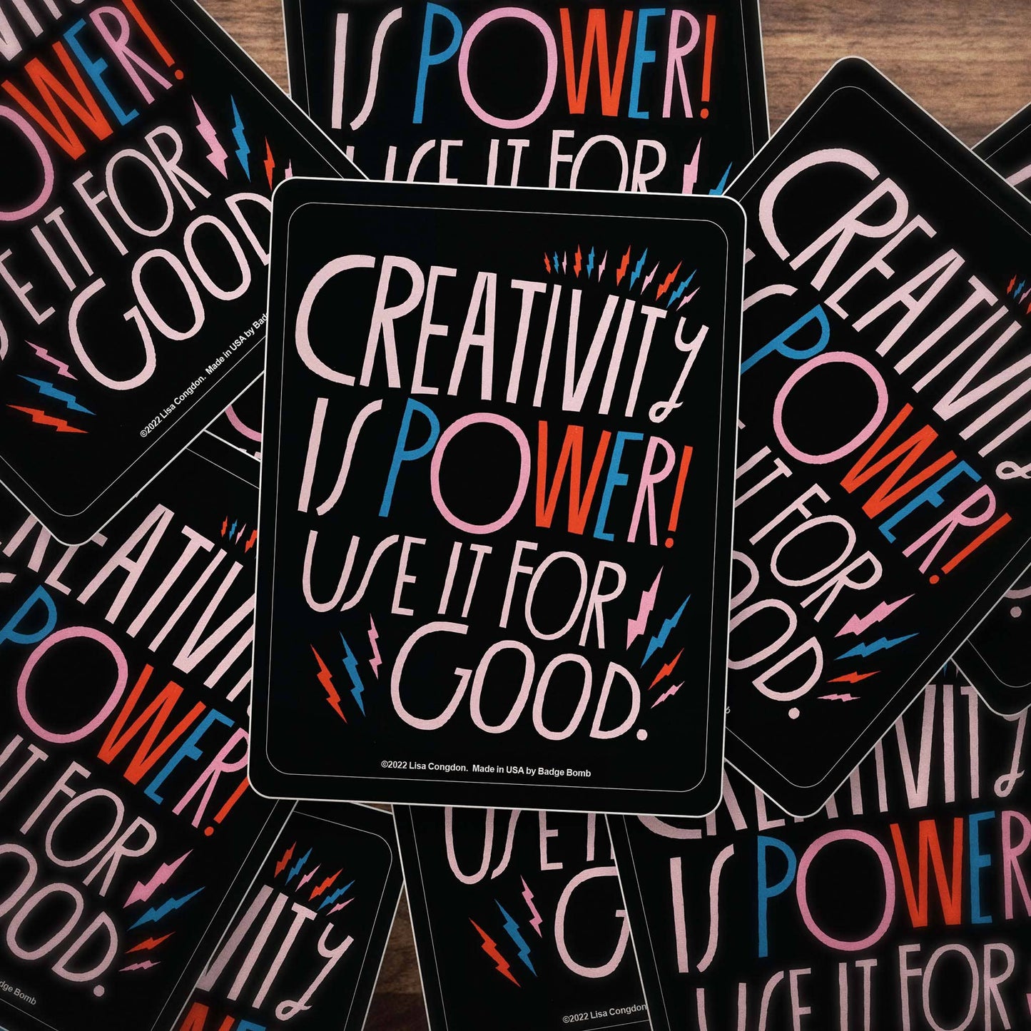 Creativity Is Power Sticker - homesewn
