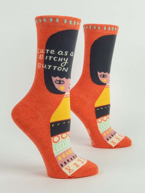 Cute as a Button Women's Crew Sock - homesewn