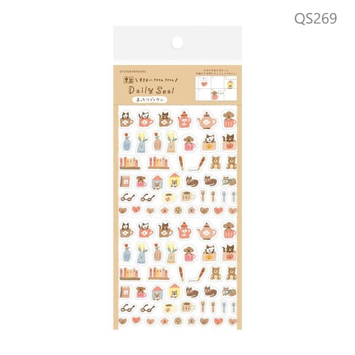Daily Sticker Sheet - Muttari Brown - homesewn