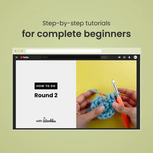 Disco Fred the Rainbow Dinosaur Beginner Crochet Kit - homesewn