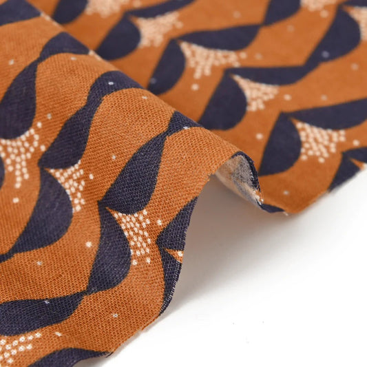 Echino Tsubomi - Camel Black - Cotton Double Gauze - homesewn