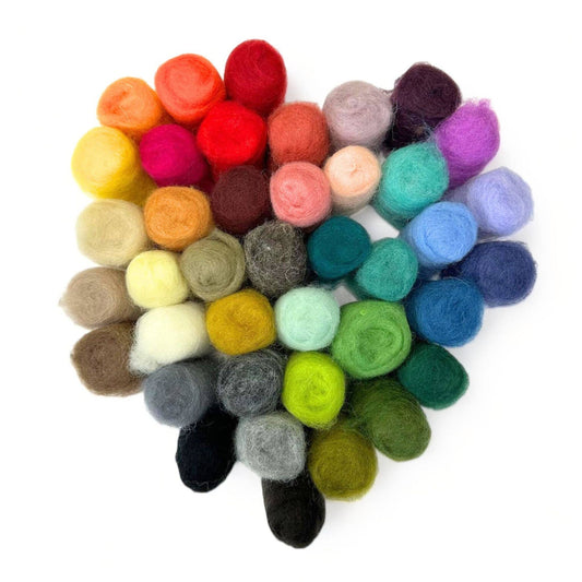 Eco Wool Fiber Collection Kit – 24, 40, or 60 Colors - homesewn
