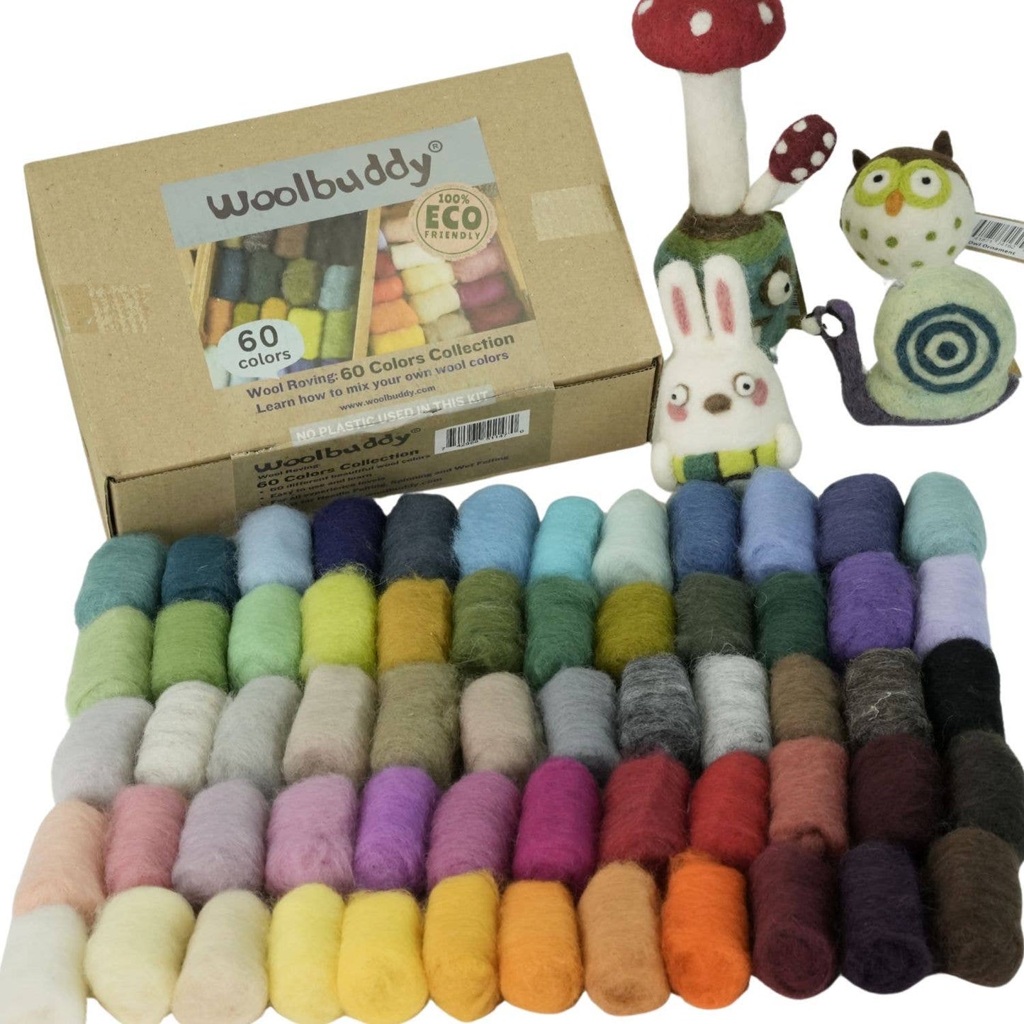 Eco Wool Fiber Collection Kit – 24, 40, or 60 Colors - homesewn