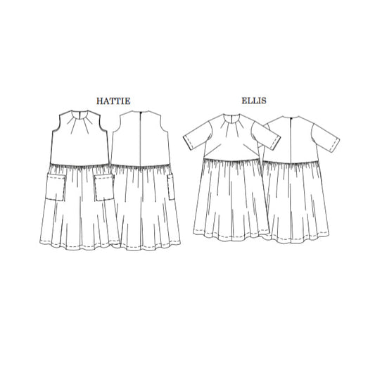 ELLIS & HATTIE Dress 6-18 - PDF PATTERN - homesewn