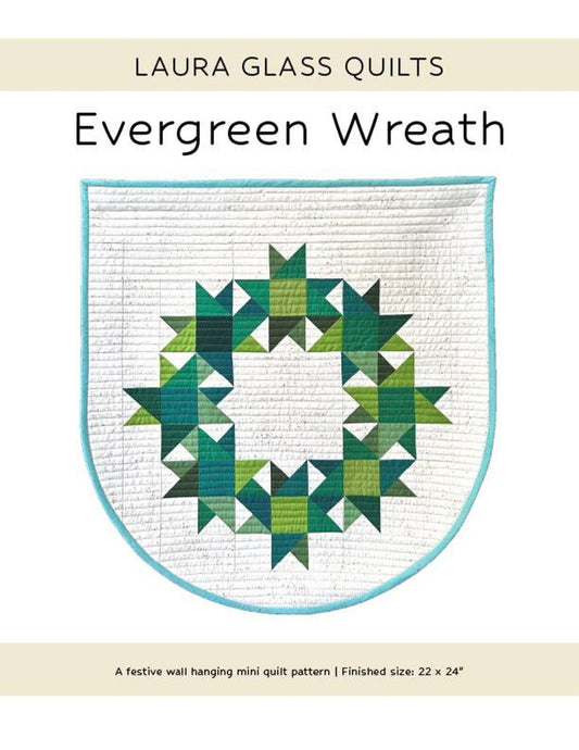 Evergreen Wreath Quilted Wall Hanging Class - homesewn