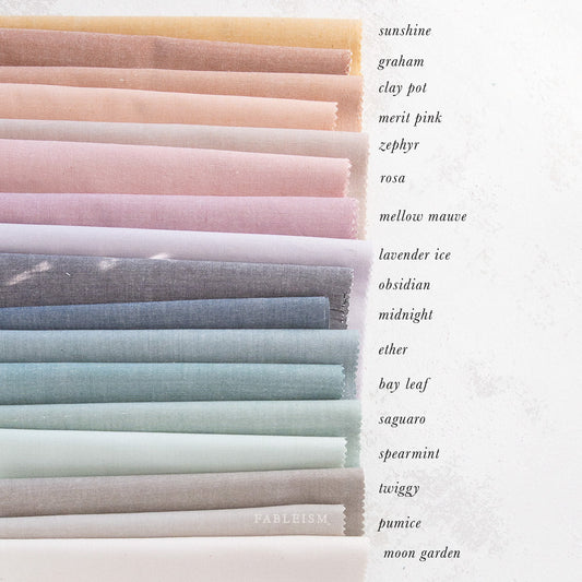 Everyday Chambray - Bay Leaf - Fableism 140gsm - homesewn