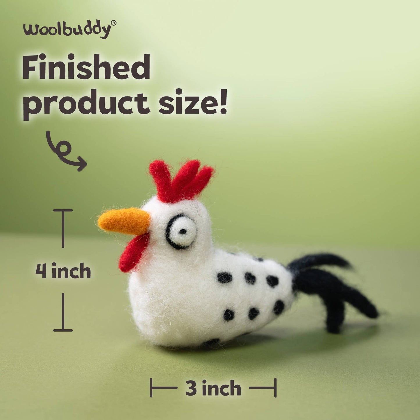 Beginner Chicken Needle Felting Kit – DIY Craft Gift