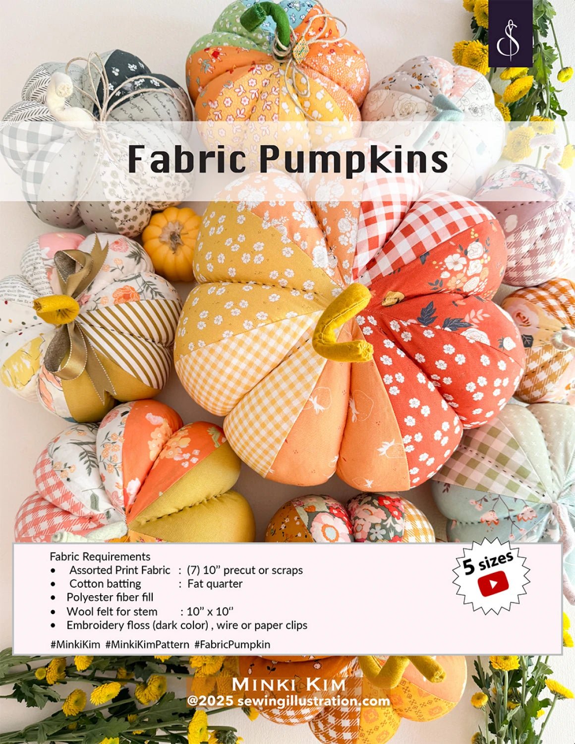 Fabric Pumpkins Sewing Pattern - homesewn