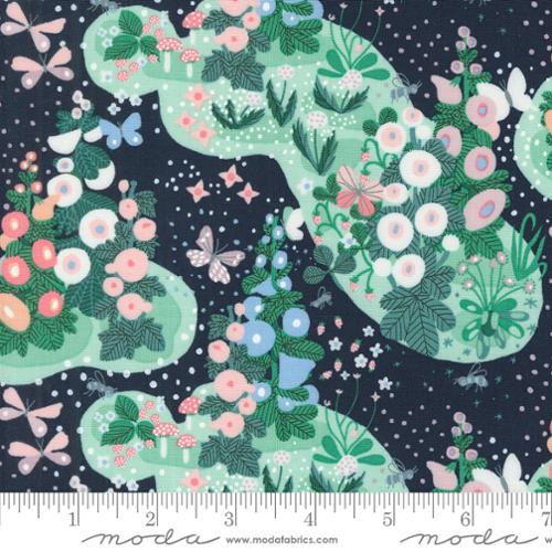 Fairy Garden Landscape - Peacoat - Love Letter - homesewn