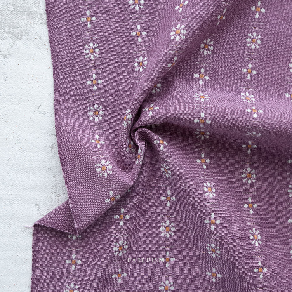 Forest Forage Daisies in Wildberry by Fableism Supply Co