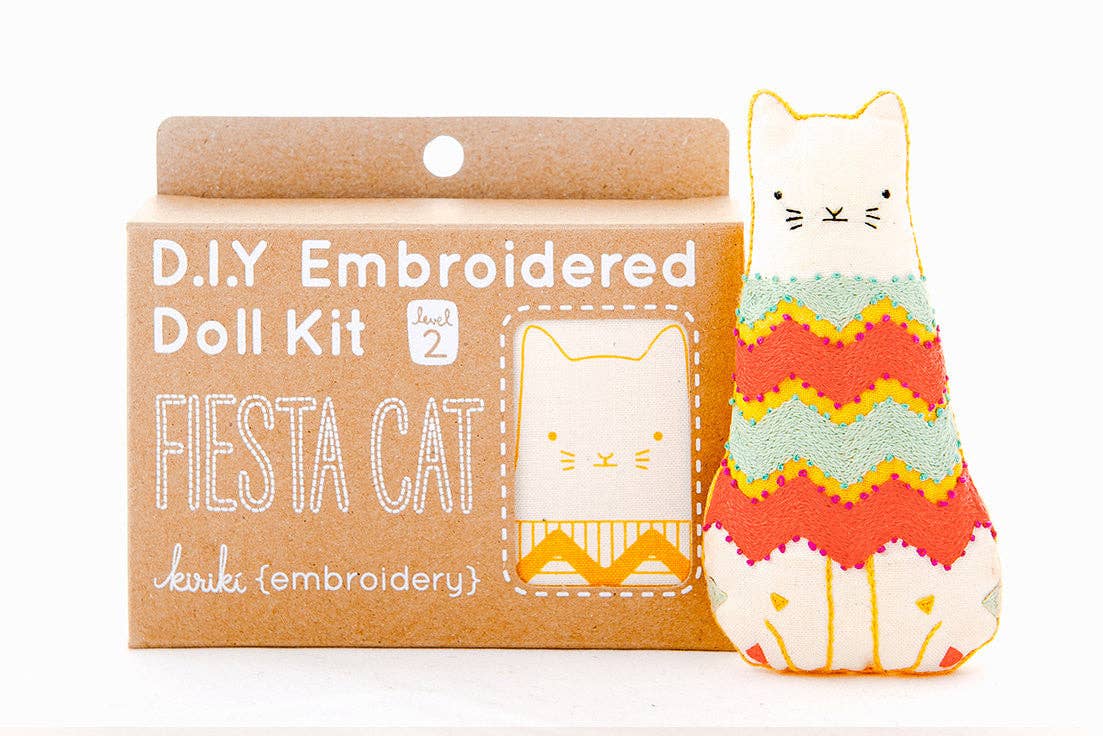 Fiesta Cat - Embroidery Kit - homesewn