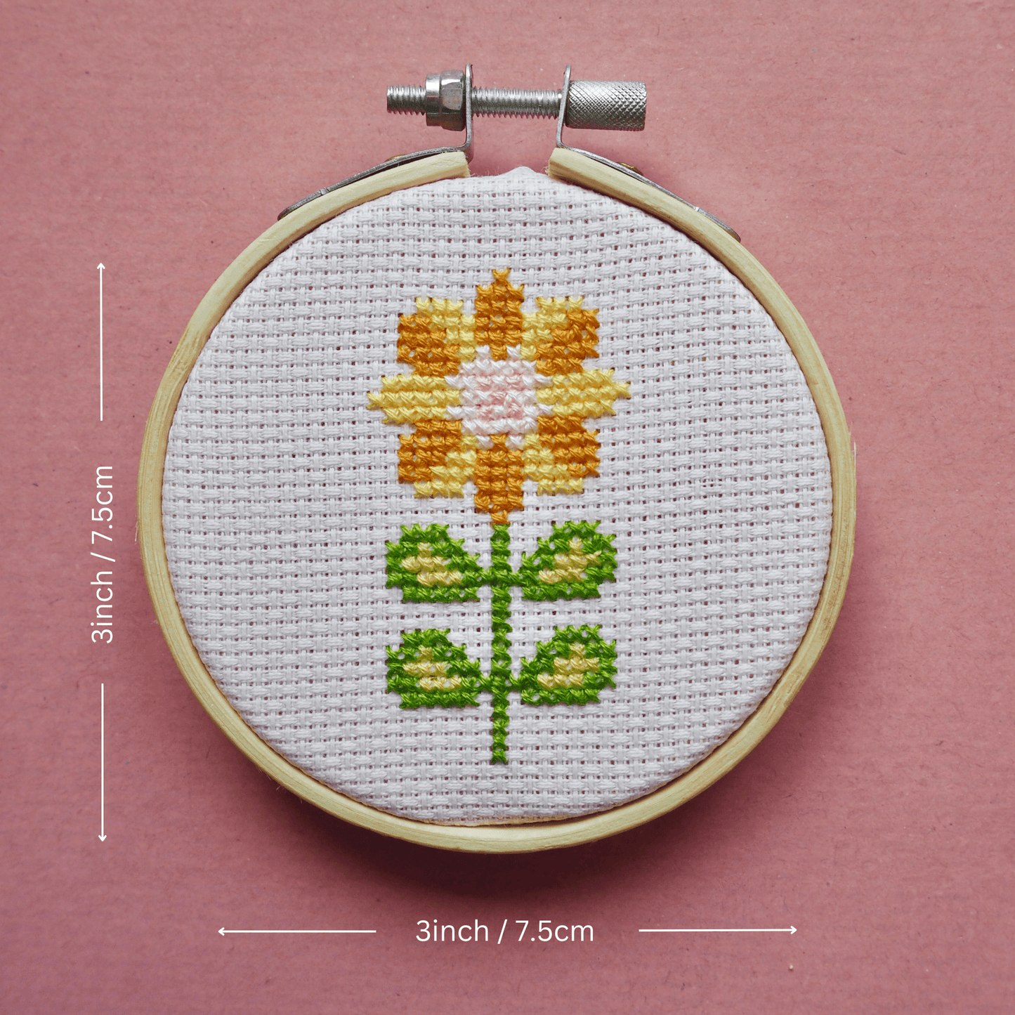 Flower Mini Cross Stitch Kit - homesewn
