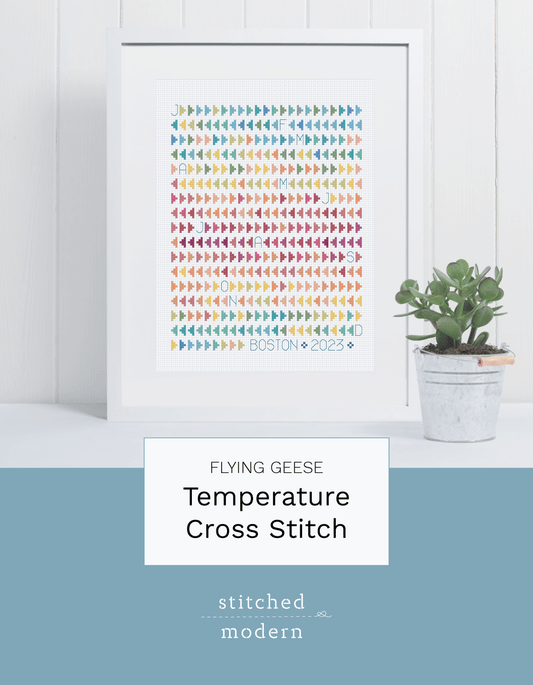 Flying Geese Temperature Cross Stitch Pattern - homesewn