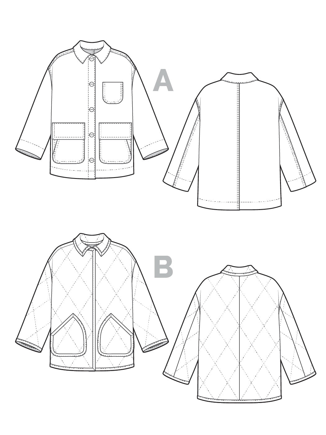 Fowler Barn Coat + Quilted Jacket PDF DOWNLOAD - homesewn