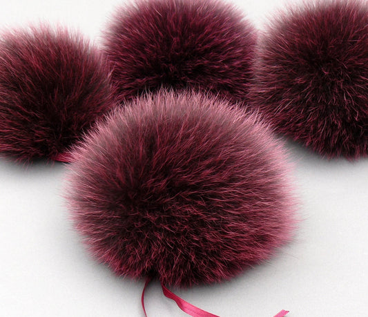 Genuine Fox Fur Pom Pom - homesewn